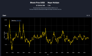 Bitcoin Holds Firm At 121K With Mayer Multiple Indicator Forecasting $180k Potential