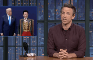 Seth Meyers takes ‘A Closer Look’ at South Korea’s golden crown for Trump