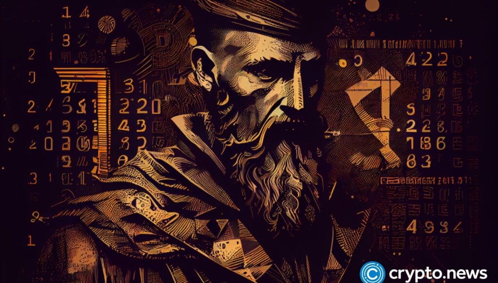 crypto-news-Nostradamus-front-view-portrait-numbers-and-graphics-background-dark-tones-sixties-retro.jpeg