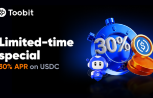 Toobit Offers 30% APR on USDC, Leading High-Yield Opportunities