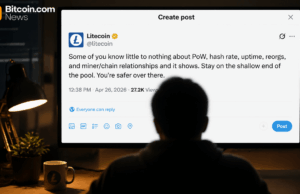 Litecoin X Account Tells Critics to ‘Stay on the Shallow End’ After 13-Block Reorg
